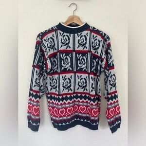 Vintage Hot Cashews Rose Sweater